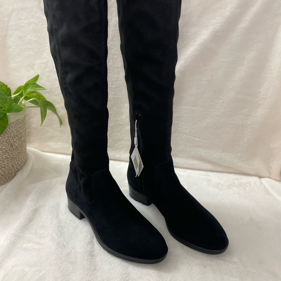 GEOX Felicity Suede Over The Knee High Black‎ Suede Boots 6.5 M, E 509 - Picture 12 of 16
